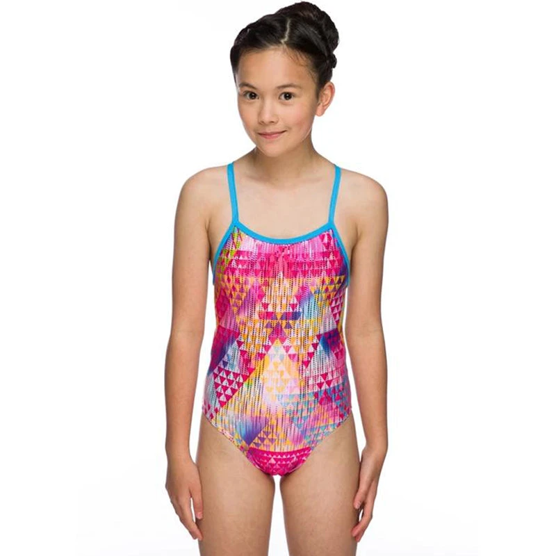Maru - Tri Sparkle Aero Back Girls One Piece Swimsuit