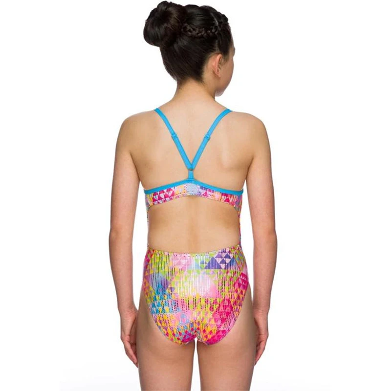 Maru - Tri Sparkle Aero Back Girls One Piece Swimsuit - Image 2