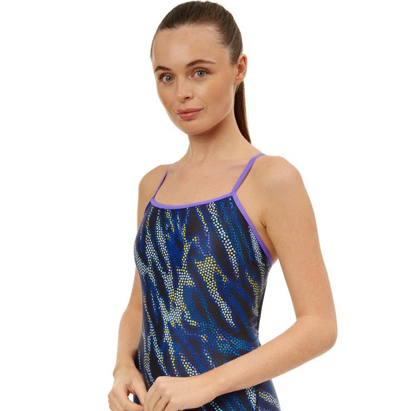 Maru - Jet Stream Pacer Swift Back Ladies Swimsuit - Blue/Multi - Image 3