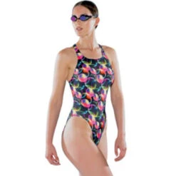 Maru - Fizzy Pacer Vault Back Ladies Swimsuit - Black/Pink