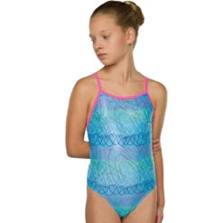 Maru - Loveheart Sparkle Fly Back Girls Swimsuit