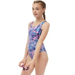 Maru - Puccini Auto Back Girls Swimsuit - Pink