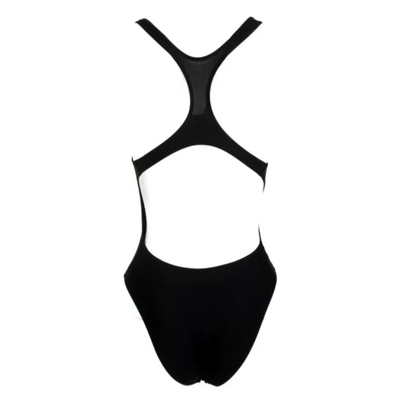 Maru - Solid Pacer Open Back Girls Swimsuit - Black - Image 2