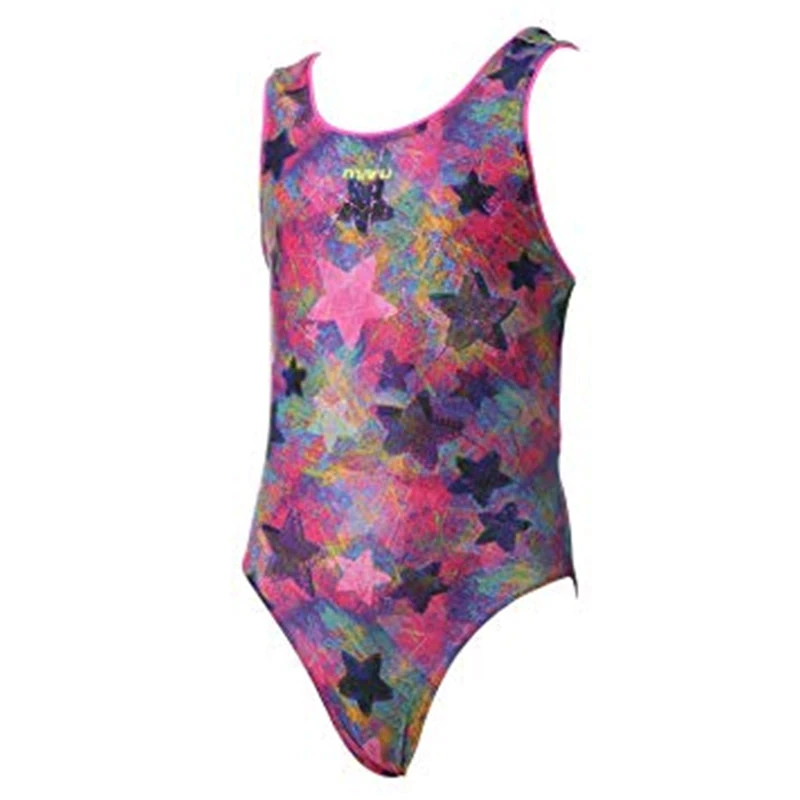 Maru - Sprinkled Stardust Sparkle Auto Back Girls Swimsuit - Pink - Image 3