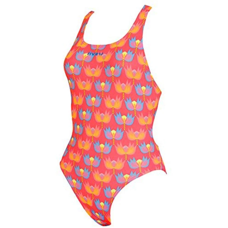 Maru - Tulips Pacer Rave Back Girls Swimsuit - Pink/Turquoise - Image 3