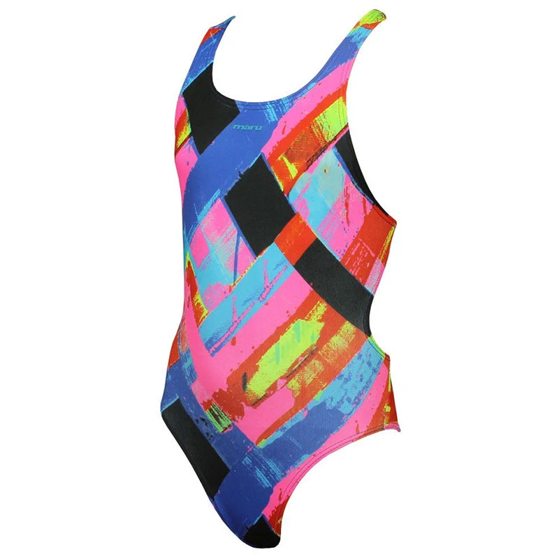 Maru - Woven Pacer Rave Back Girls Swimsuit - Image 4